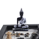 Zen Garden Sand Tray Mini Incense Burner Stone Pebbles Rake Set Home Bedroom Party Decor Ornament Supplies