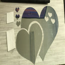 Creative LOVE Acrylic Vinyl Mural 3D Mirror Wall Stickers Room Decor Silver