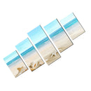 1 Set of 5PCS Assorted Size Modern Art Canvas Art Wall Painting Beach Print Charms Home Cafe Hotel Wall Decor Painting 40/60/80cm