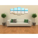 1 Set of 5PCS Assorted Size Modern Art Canvas Art Wall Painting Beach Print Charms Home Cafe Hotel Wall Decor Painting 40/60/80cm