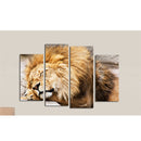 4 Pieces Canvas Decor Wall Art Paintings Lion Print Picture Set 30*60/80cm