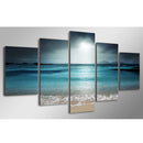 1 Set of 5PCS Assorted Size Modern Art Canvas Art Wall Painting Beach Sunset Print Charms Home Cafe Hotel Wall Decor 40/60/80cm