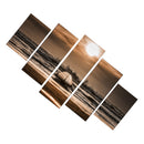 1 Set of 5PCS Assorted Size Modern Art Canvas Art Wall Painting Seaside Print Charms Home Cafe Hotel Wall Decor Painting 30/40/50cm