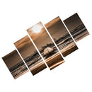 1 Set of 5PCS Assorted Size Modern Art Canvas Art Wall Painting Seaside Print Charms Home Cafe Hotel Wall Decor Painting 40/60/80cm