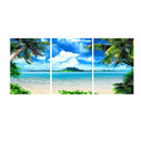 3-Panel Modern Canvas Wall Artwork Painting Set Seaside View Picture 40*60cm