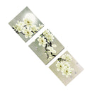 1 Set of 3PCS White Orchid Print Canvas Painting for Home Bedroom Cafe Hotel Room Wall Art Wall Decor Paintings 40cm
