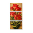 3 Panels Canvas Wall Artwork Paintings Red Tulip Print Picture Set 40*60cm