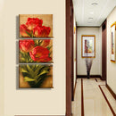 3 Panels Canvas Wall Artwork Paintings Red Tulip Print Picture Set 40*60cm