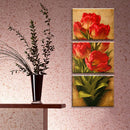 3 Panels Canvas Wall Artwork Paintings Red Tulip Print Picture Set 40*60cm