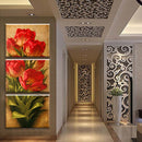 3 Panels Canvas Wall Artwork Paintings Red Tulip Print Picture Set 40*60cm