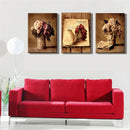 1 Set of 3PCS Table Bouquet Print Canvas Painting for Home Bedroom Cafe Hotel Room Wall Art Wall Decor Paintings 40cm
