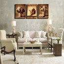 1 Set of 3PCS Table Bouquet Print Canvas Painting for Home Bedroom Cafe Hotel Room Wall Art Wall Decor Paintings 40cm