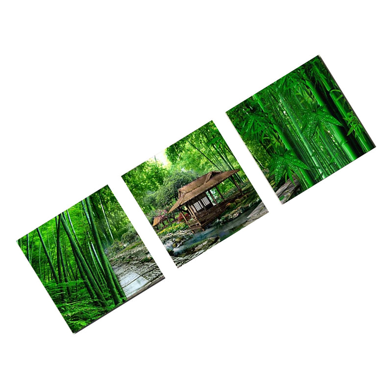 1 Set of 3PCS Canvas Painting for Home Bedroom Cafe Hotel Room Wall Art Wall Decor Paintings Life In Forest Print Charms 30cm