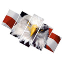 1 Set of 5PCS Canvas Painting for Home Bedroom Cafe Hotel Room Wall Art Wall Decor Paintings Eagle Print Charms 30/40/50cm