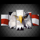 1 Set of 5PCS Canvas Painting for Home Bedroom Cafe Hotel Room Wall Art Wall Decor Paintings Eagle Print Charms 40/60/80cm