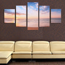 1 Set of 5PCS Canvas Painting for Home Bedroom Cafe Hotel Room Wall Art Wall Decor Paintings Beach Sunrise Print Charms 30/40/50cm