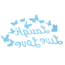 Acrylic DIY Butterfly Letters Mirror Decal 3D Mirror Wall Stickers Silver