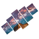 1 Set of 5PCS Canvas Painting for Home Bedroom Cafe Hotel Room Wall Art Wall Decor Paintings Mountain Print Charms 30*40/60/80cm