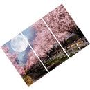 1 Set of 3PCS Canvas Painting for Home Bedroom Cafe Hotel Room Wall Art Wall Decor Paintings Cherry Blossom Print Charms 40*60cm