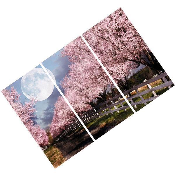 1 Set of 3PCS Canvas Painting for Home Bedroom Cafe Hotel Room Wall Art Wall Decor Paintings Cherry Blossom Print Charms 40*60cm