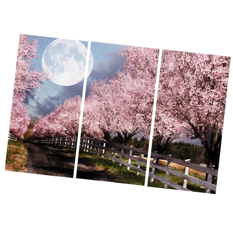 1 Set of 3PCS Canvas Painting for Home Bedroom Cafe Hotel Room Wall Art Wall Decor Paintings Cherry Blossom Print Charms 40*60cm