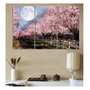 1 Set of 3PCS Canvas Painting for Home Bedroom Cafe Hotel Room Wall Art Wall Decor Paintings Cherry Blossom Print Charms 40*60cm