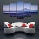 1 Set of 5PCS Canvas Painting for Home Bedroom Cafe Hotel Room Wall Art Wall Decor Paintings Lavender Print Charms 20*30/40/50cm