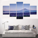 1 Set of 5PCS Canvas Painting for Home Bedroom Cafe Hotel Room Wall Art Wall Decor Paintings Lavender Print Charms 20*30/40/50cm
