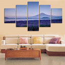 1 Set of 5PCS Canvas Painting for Home Bedroom Cafe Hotel Room Wall Art Wall Decor Paintings Lavender Print Charms 20*30/40/50cm