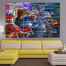 1 Set of 3PCS Canvas Painting for Home Bedroom Cafe Hotel Room Wall Art Wall Decor Paintings Bicycle Race Print Charms 40*60cm