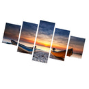 1 Set of 5PCS Canvas Painting for Home Bedroom Cafe Hotel Room Wall Art Wall Decor Paintings Beach Scenery Print Charms 20*30/40/50cm