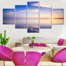 1 Set of 5PCS Canvas Painting for Home Bedroom Cafe Hotel Room Wall Art Wall Decor Paintings Seaside View Print Charms 30/40/50cm