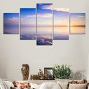 1 Set of 5PCS Canvas Painting for Home Bedroom Cafe Hotel Room Wall Art Wall Decor Paintings Seaside View Print Charms 30/40/50cm