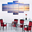 1 Set of 5PCS Canvas Painting for Home Bedroom Cafe Hotel Room Wall Art Wall Decor Paintings Seaside View Print Charms 30/40/50cm