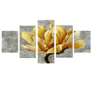 1 Set of 5PCS Canvas Painting for Home Bedroom Cafe Hotel Room Wall Art Wall Decor Paintings Purple Flower Print Charms30/40/50cm