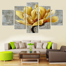 1 Set of 5PCS Canvas Painting for Home Bedroom Cafe Hotel Room Wall Art Wall Decor Paintings Purple Flower Print Charms30/40/50cm