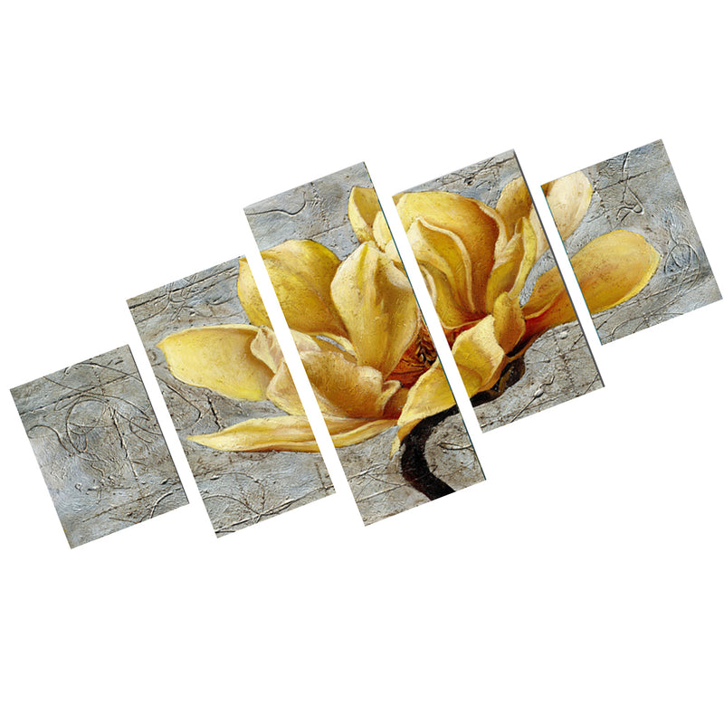 1 Set of 5PCS Canvas Painting for Home Bedroom Cafe Hotel Room Wall Art Wall Decor Paintings Purple Flower Print Charms30/40/50cm