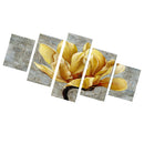 1 Set of 5PCS Canvas Painting for Home Bedroom Cafe Hotel Room Wall Art Wall Decor Paintings Purple Flower Print Charms30/40/50cm