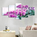 1 Set of 5PCS Canvas Painting for Home Bedroom Cafe Hotel Room Wall Art Wall Decor Paintings Orchid Print Charms 40/60/80cm