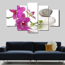 1 Set of 5PCS Canvas Painting for Home Bedroom Cafe Hotel Room Wall Art Wall Decor Paintings Orchid and Rock Print Charms 30/40/50cm