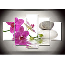 1 Set of 5PCS Canvas Painting for Home Bedroom Cafe Hotel Room Wall Art Wall Decor Paintings Orchid and Rock Print Charms 40/60/80cm