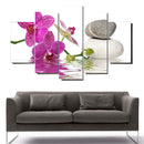 1 Set of 5PCS Canvas Painting for Home Bedroom Cafe Hotel Room Wall Art Wall Decor Paintings Orchid and Rock Print Charms 40/60/80cm