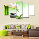 1 Set of 5PCS Canvas Painting for Home Bedroom Cafe Hotel Room Wall Art Wall Decor Paintings Orchid Stone Print Charms 20*30/40/50cm