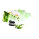 1 Set of 5PCS Canvas Painting for Home Bedroom Cafe Hotel Room Wall Art Wall Decor Paintings Orchid Stone Print Charms 20*30/40/50cm