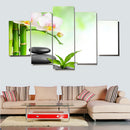 1 Set of 5PCS Canvas Painting for Home Bedroom Cafe Hotel Room Wall Art Wall Decor Paintings Orchid Stone Print Charms 30*40/60/80cm