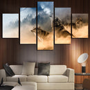 5PCS/Set Canvas Painting for Home Bedroom Cafe Hotel Room Wall Art Wall Decor Paintings Animal Print Charms 20*30/40/50cm