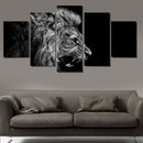 5PCS/Set Canvas Painting for Home Bedroom Cafe Hotel Room Wall Art Wall Decor Paintings Lion Print Charms 30*40/60/80cm