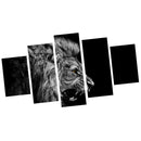 5PCS/Set Canvas Painting for Home Bedroom Cafe Hotel Room Wall Art Wall Decor Paintings Lion Print Charms 30*40/60/80cm
