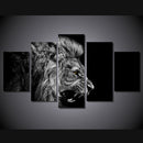 5PCS/Set Canvas Painting for Home Bedroom Cafe Hotel Room Wall Art Wall Decor Paintings Lion Print Charms 30*40/60/80cm