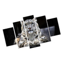 5PCS/Set Canvas Painting for Home Bedroom Cafe Hotel Room Wall Art Wall Decor Paintings White Tiger Print Charms 20*30/40/50cm